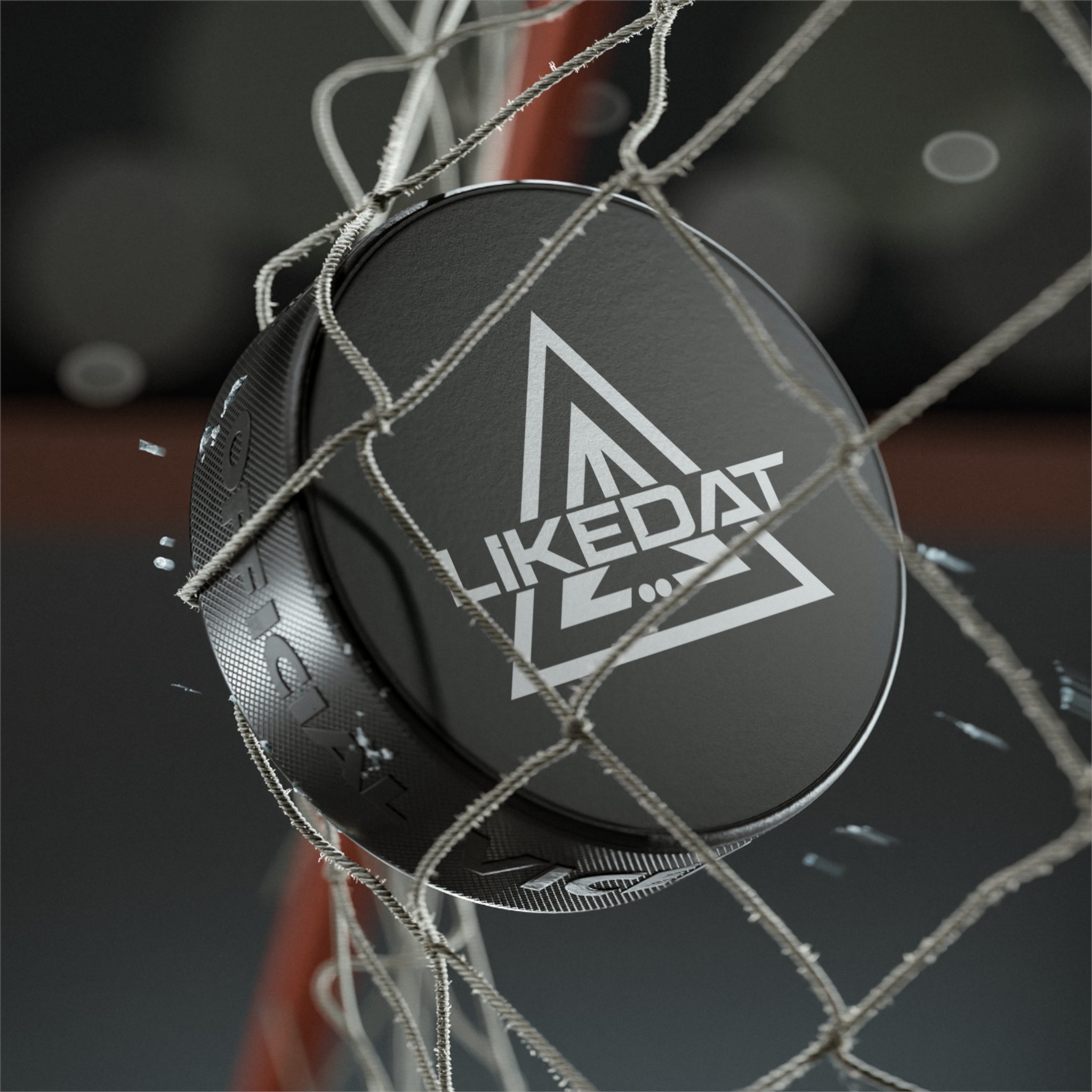 Hockey Puck — LIKEDAT Triangle Logo Hockey Puck