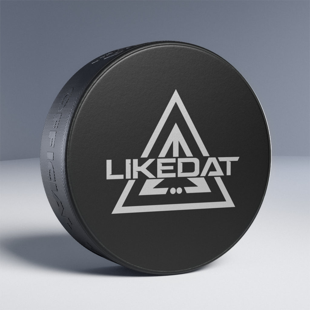 Hockey Puck — LIKEDAT Triangle Logo Hockey Puck