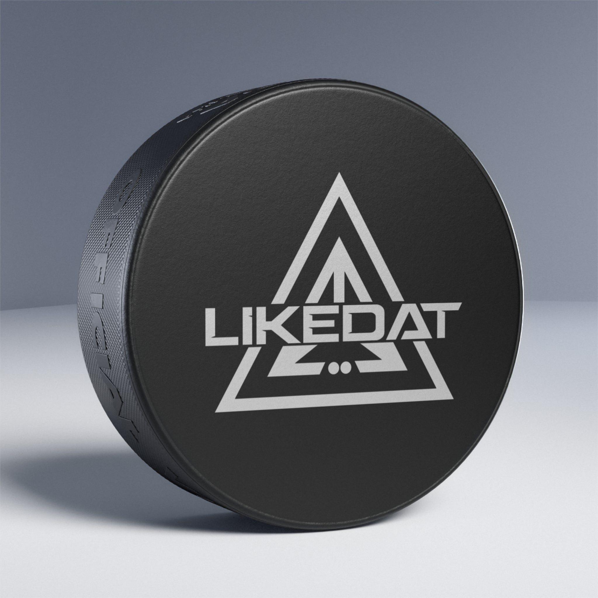Hockey Puck — LIKEDAT Triangle Logo Hockey Puck